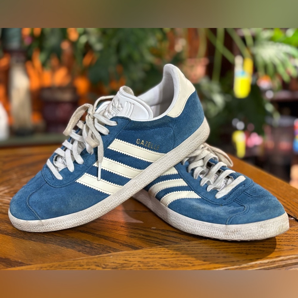 Adidas Gazelle Blue Suede Sneakers